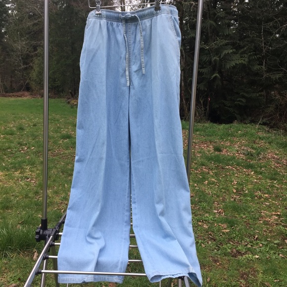 Erika Denim - Erika Mom Pull On Jeans Suzanne Wide Leg XL /L NWT